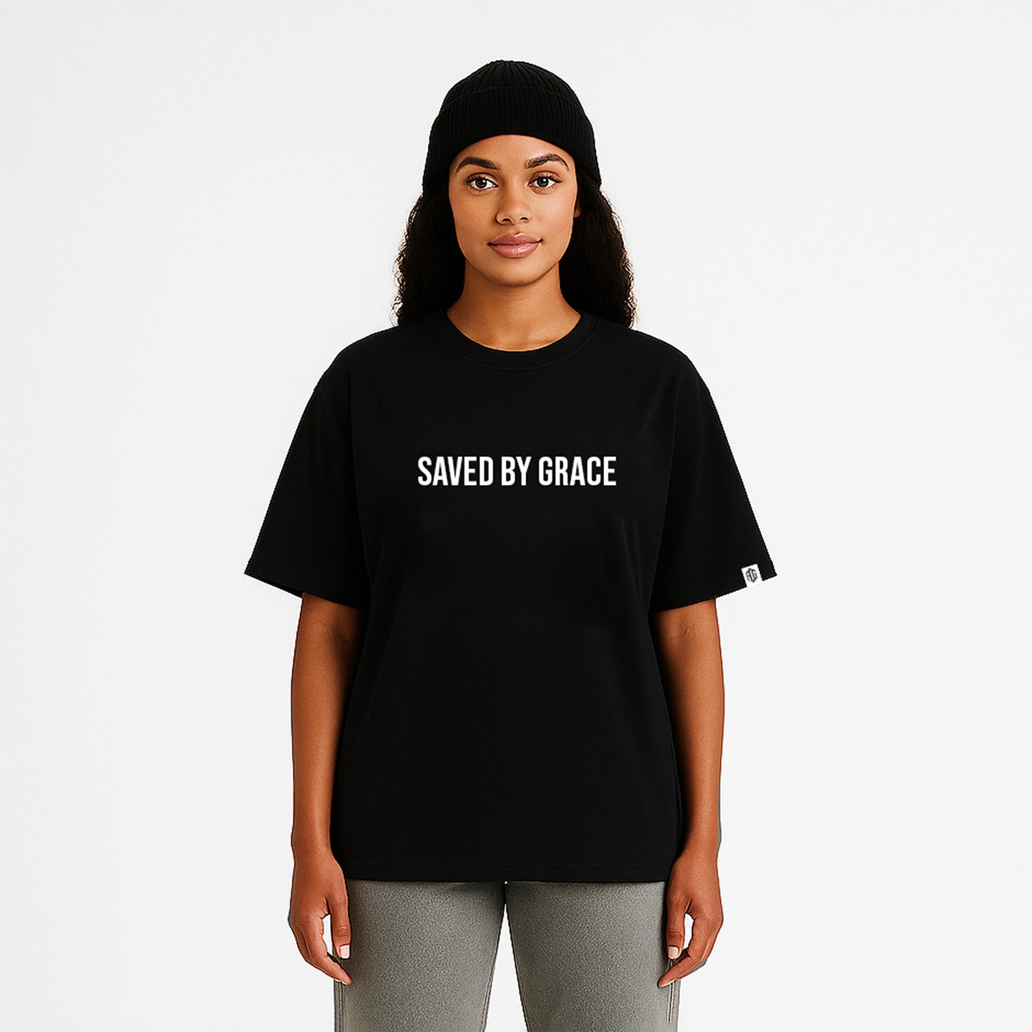Saved By Grace T-Shirt - Black