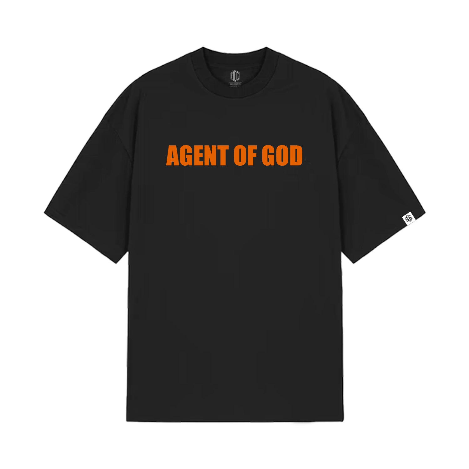 Agent of God T-shirt - Black / Orange