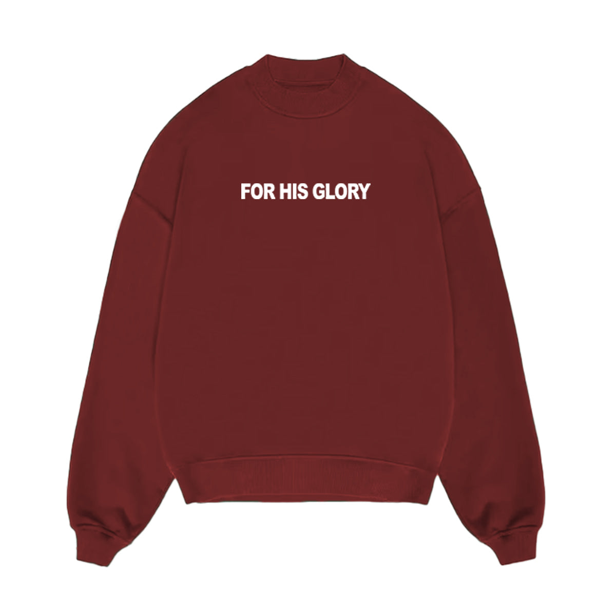 For His Glory Sweatshirt - Burgundy