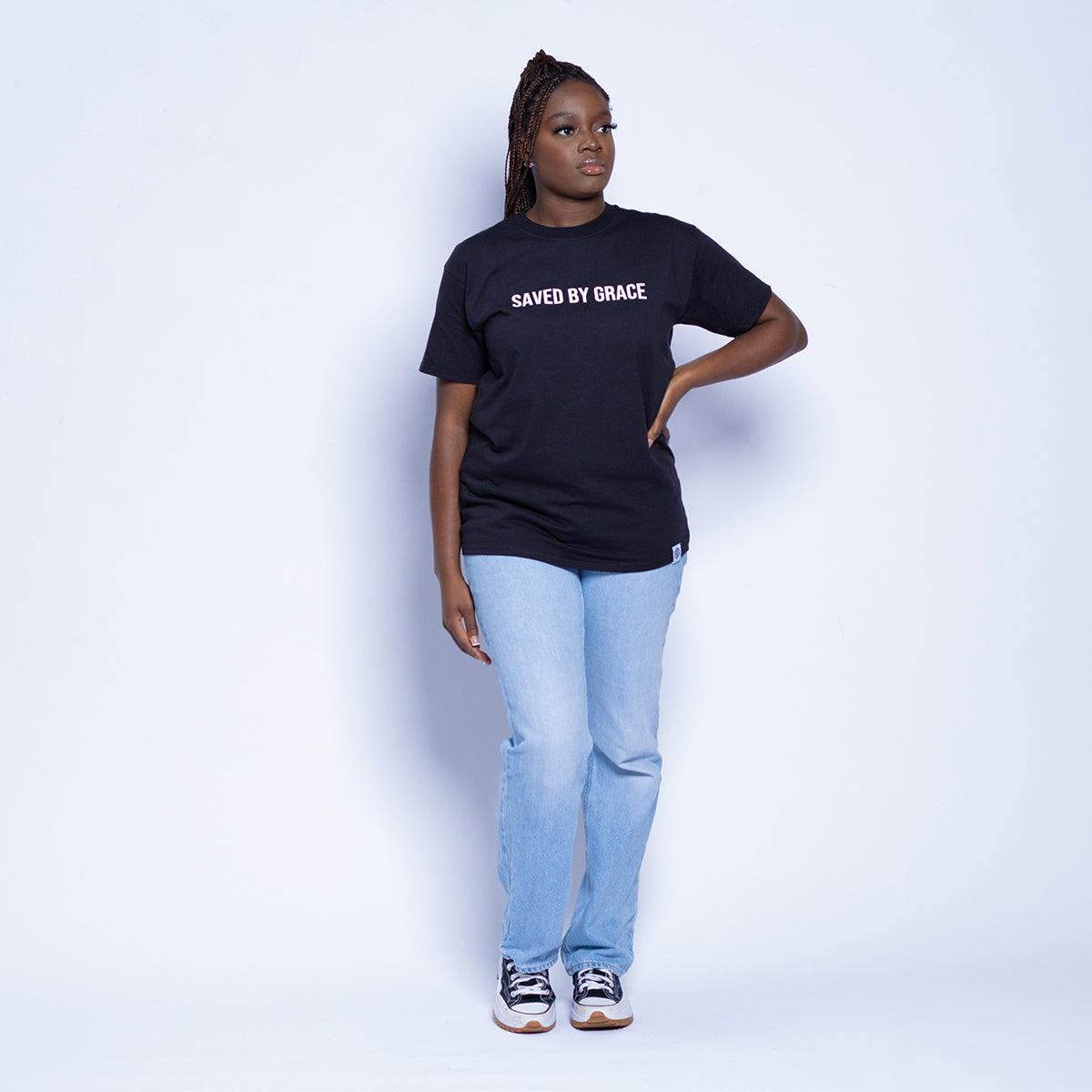 Saved By Grace T-Shirt - Black