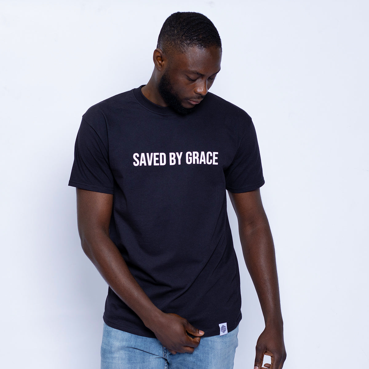 Saved By Grace T-Shirt - Black