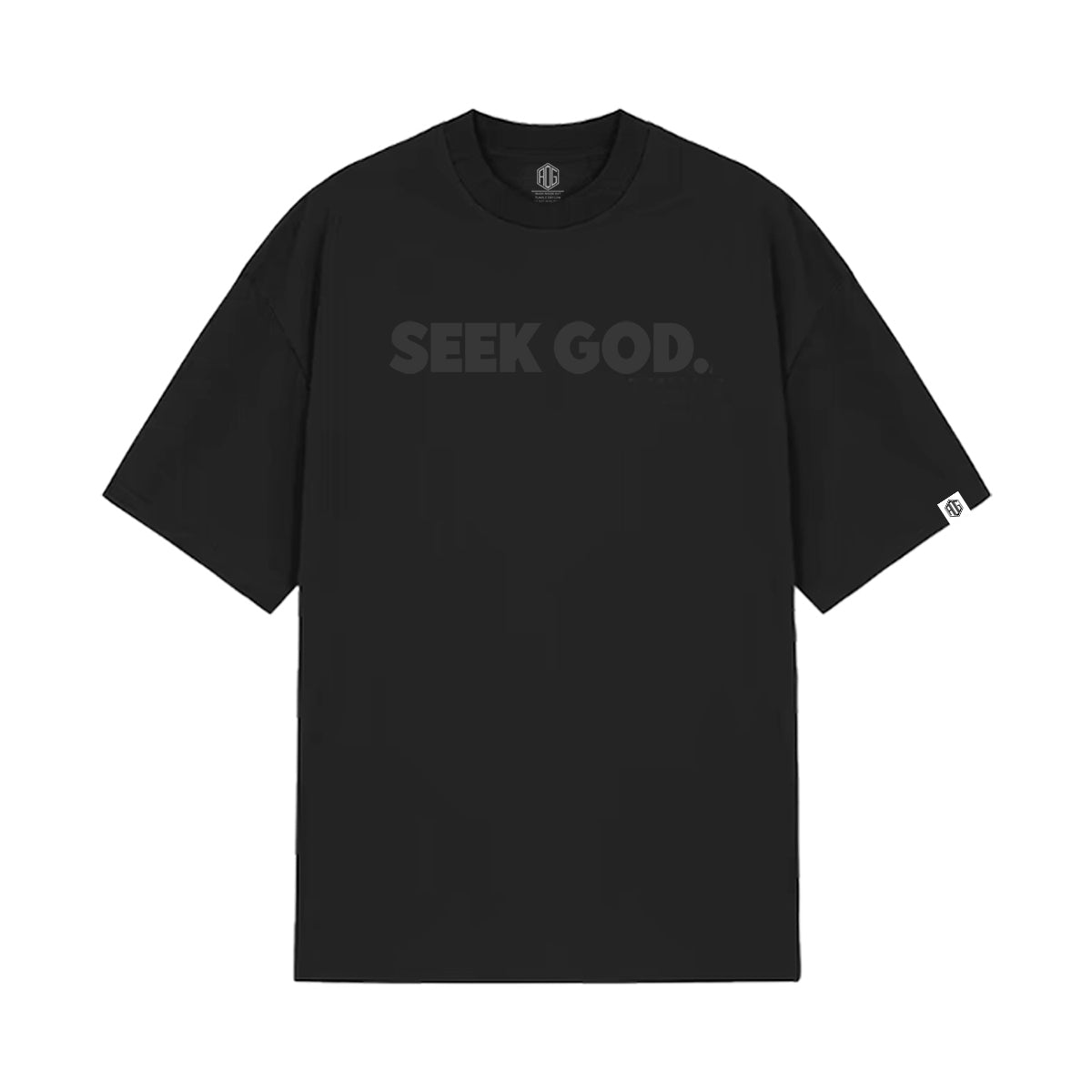 Seek God T-shirt - Black on Black