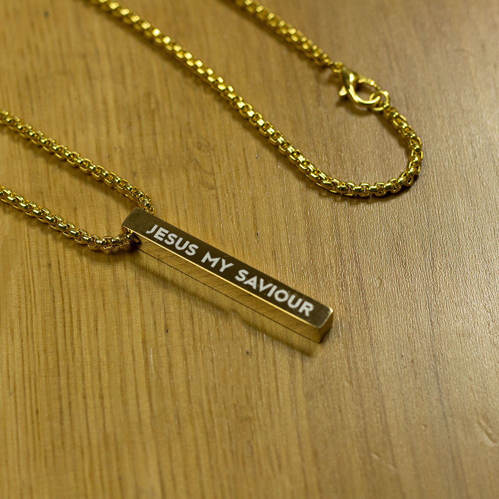 Vertical Engraved Necklace